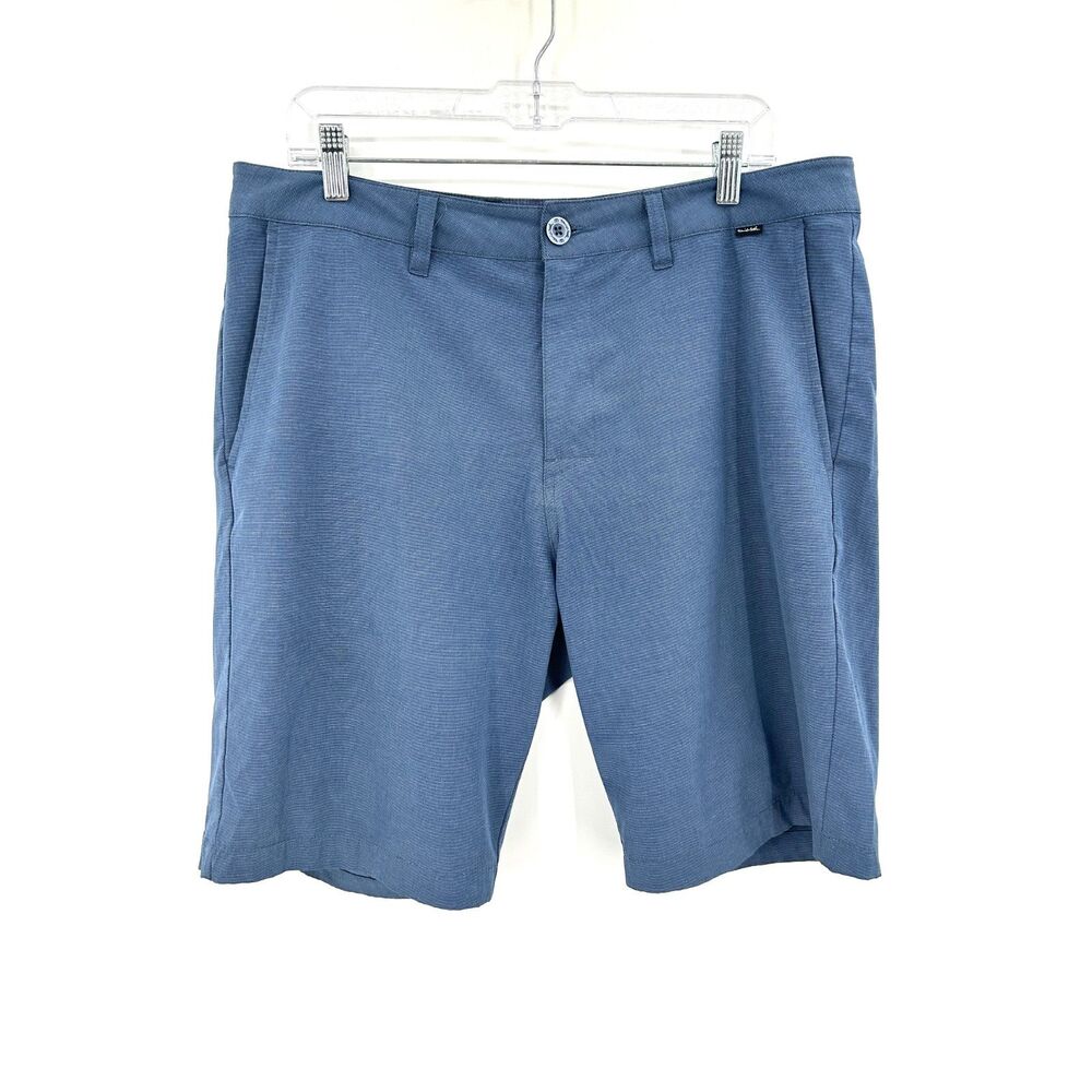 TRAVIS MATHEW Mens Navy Blue Performance Athletic Golf Shorts Flat Front Size 34